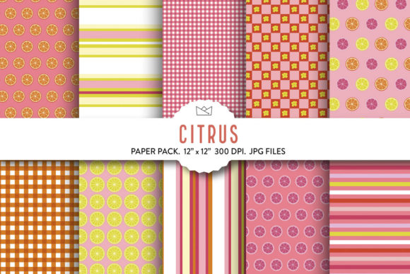 Download Citrus Digital Paper, Citrus Lemon Paper - Citrus lemon Collection