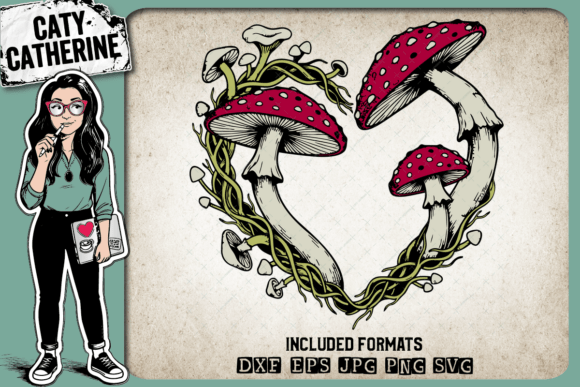 Download Beautiful Fly Agaric Mushroom Love Heart - Fly Collection