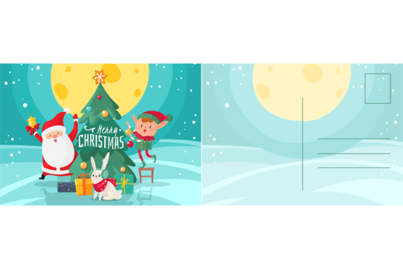 Download Merry Christmas Card. New Year Postcard - Christmas Collection