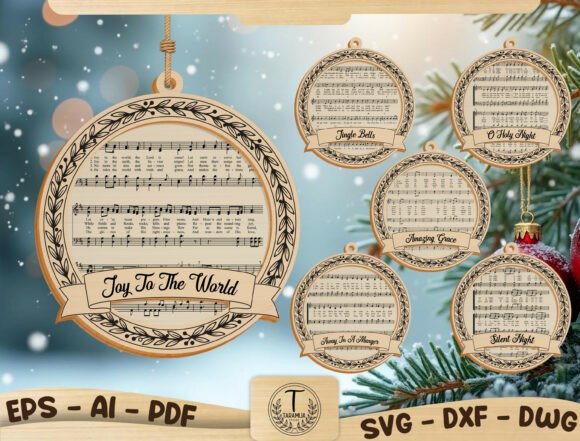 Download Christmas Hymn Ornament SVG Bundle - Christmas Collection