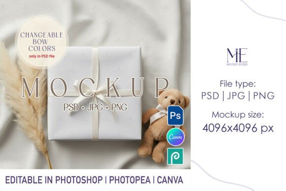 Download Wrapping Paper Mockup PSD PNG Canva - Wrapping paper Collection