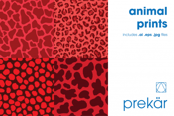 Download Red Animal Prints (Four Pack) - Red Collection