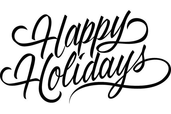 Download Happy Holidays Lettering. Calligraphic L - Holidays Collection