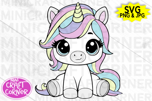 Download Baby Unicorn Layered Cut File - Red Collection