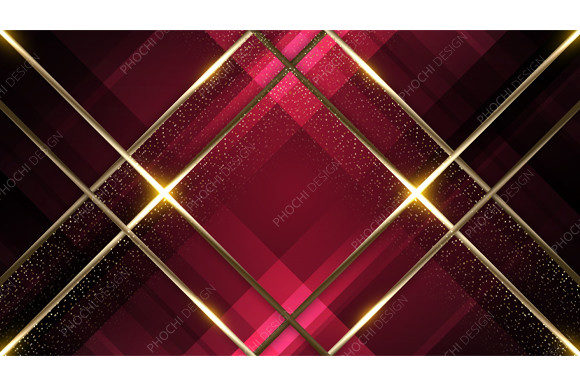 Download Luxury Red Stripes Golden Lines Pattern - Red Collection