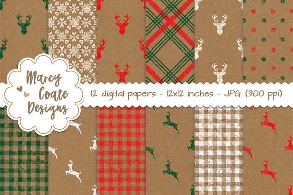 Download Christmas Kraft Paper Backgrounds - Christmas Collection