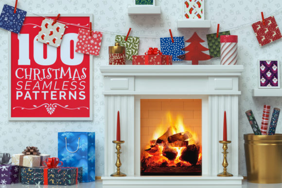 Download 100 Christmas Seamless Patterns - Christmas Collection