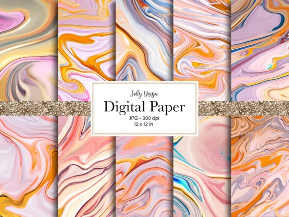 Download Pastel Colored Marble Digital Paper Pack - Red Collection