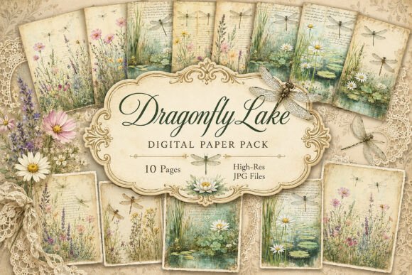 Download Dragonfly Meadow Junk Journal Pages - Fly Collection
