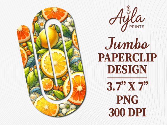 Download Citrus Lemon Orange Jumbo Paperclip - Citrus lemon Collection