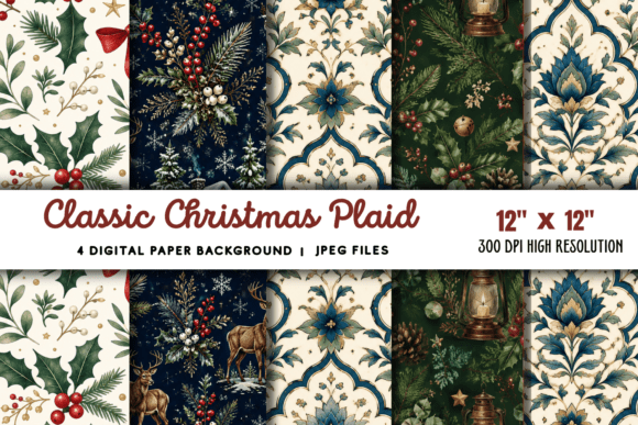 Download Classic Christmas Plaid Background 1 - Christmas Collection