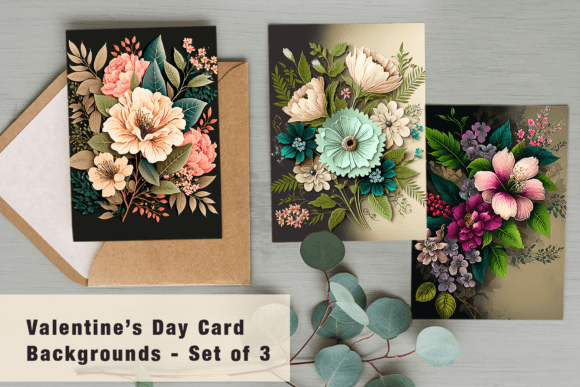Download Floral Valentines Card Backgrounds - Valentines card Collection